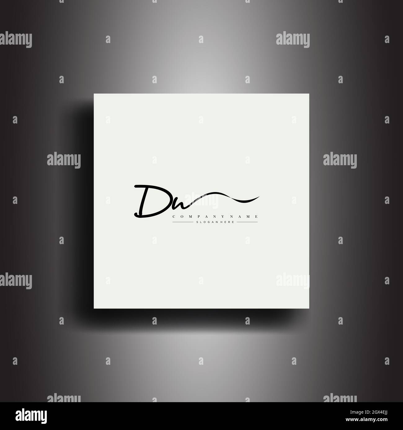 DN Signature Style Monogram.kalligrafische Schrift Symbol und Handschrift Vektor Stock Vektor