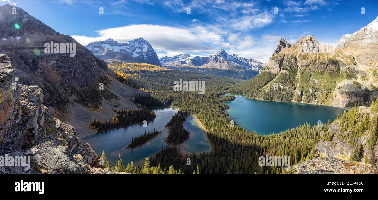 Glacier Lake mit den kanadischen Rocky Mountains Stockfoto