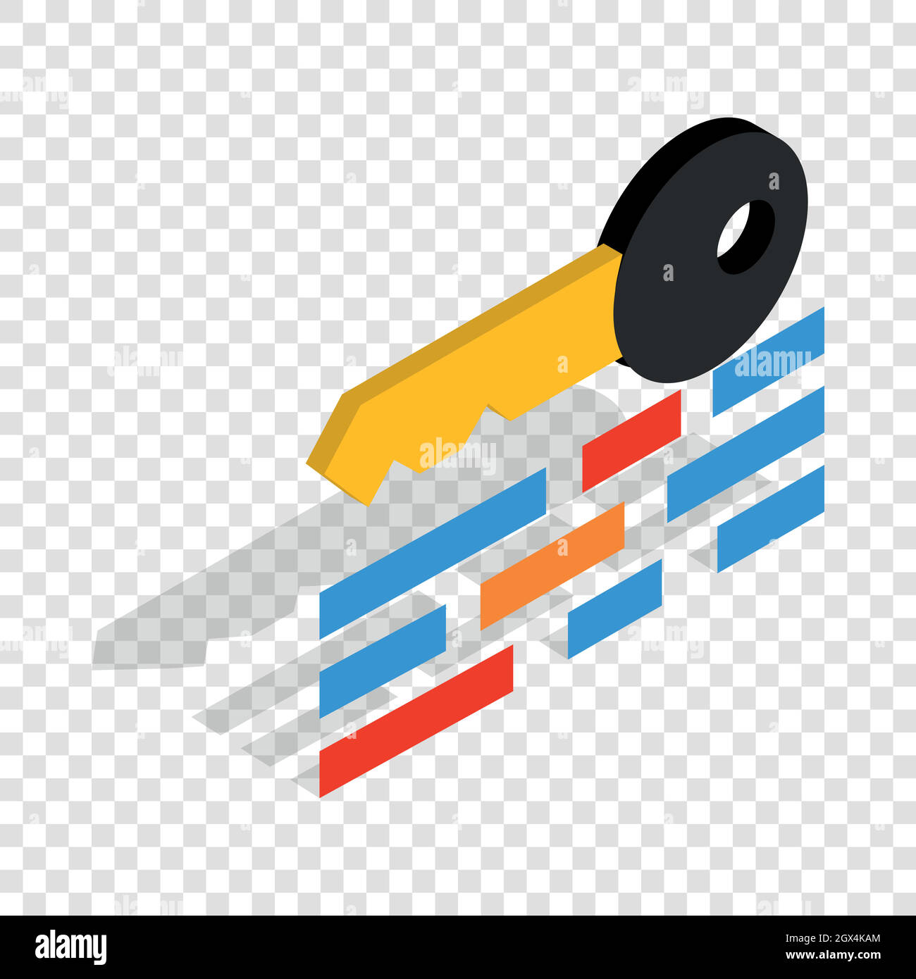 Daten Schutz isometrische Symbol Stock Vektor