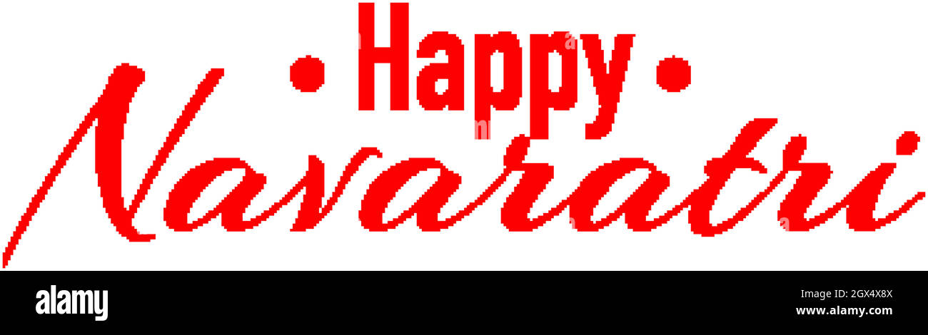 Schriftdesign für Navaratri Festival Stock Vektor