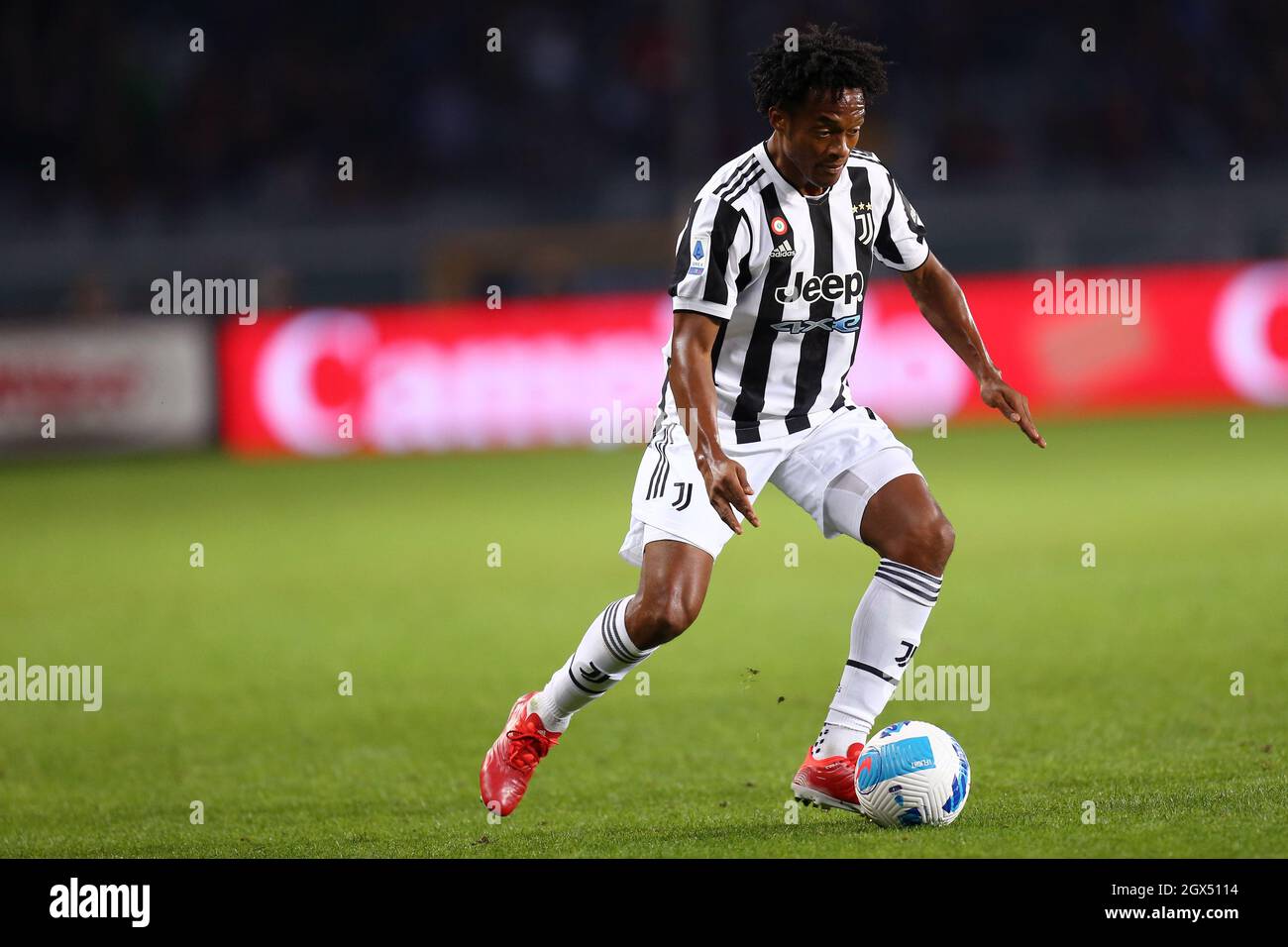 Juan Cuadrado von Juventus FC die Serie Ein Spiel zwischen Turin FC und Juventus FC . Stockfoto