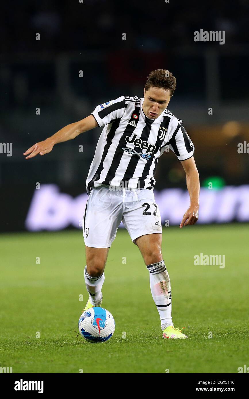 Federico Chiesa von Juventus FC die Serie Ein Spiel zwischen Turin FC und Juventus FC . Stockfoto