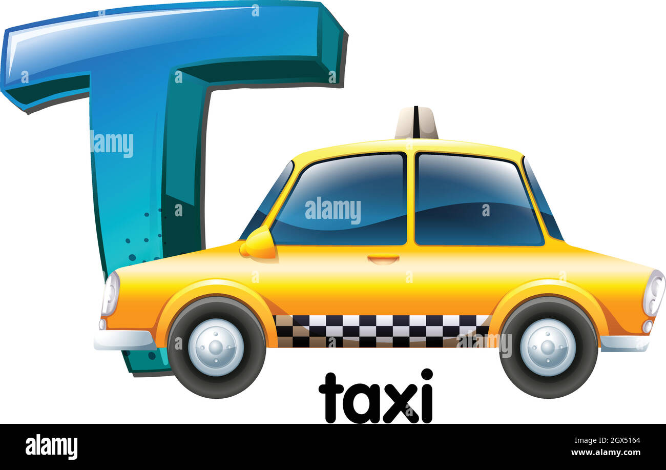 Ein Buchstabe T für Taxi Stock Vektor