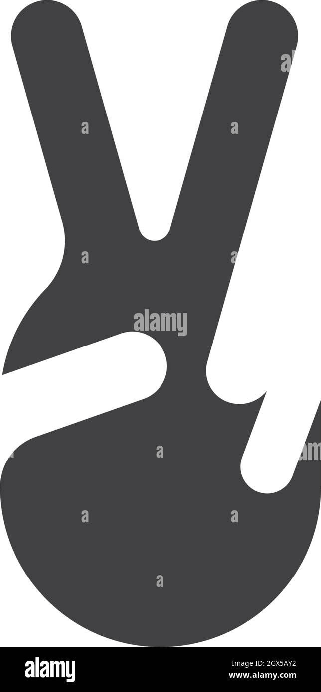 Peace Hand Gesture Symbol Vektor Illustration Design Stock Vektor