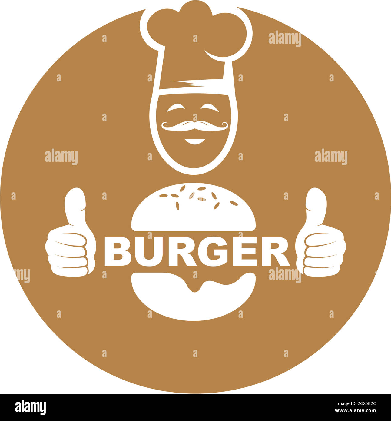 Burger Icon Vektorgrafik Design Stock Vektor