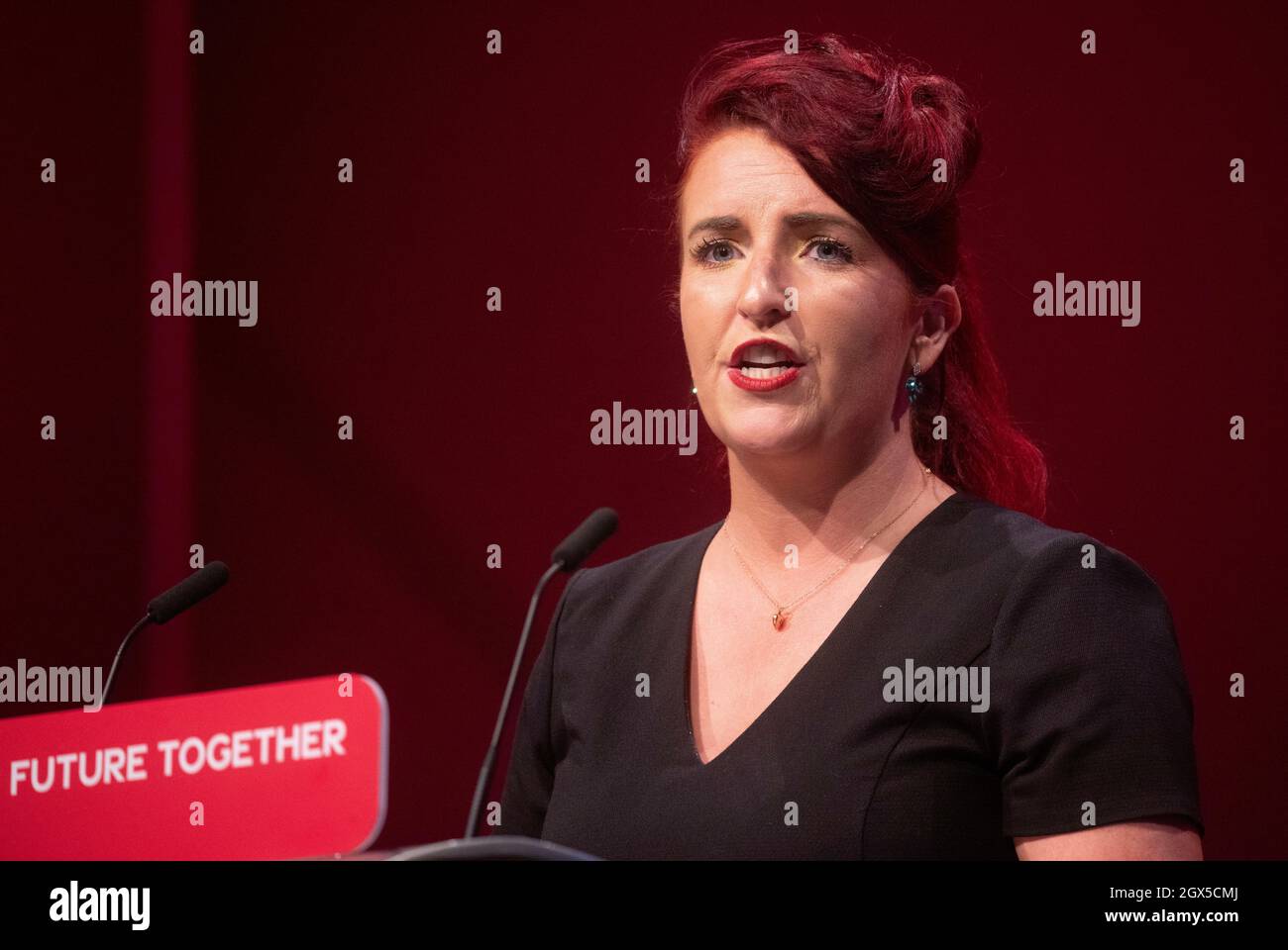 Louise Haigh, Schattenstaatssekretärin für Verkehr, auf der Konferenz der Labour Party in Brighton Stockfoto