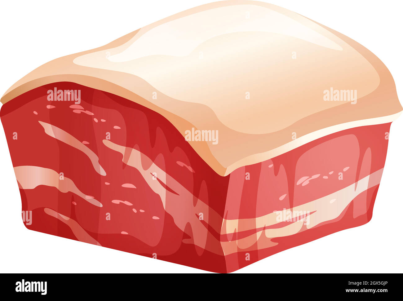 Schweinekotelett mit Haut Stock Vektor