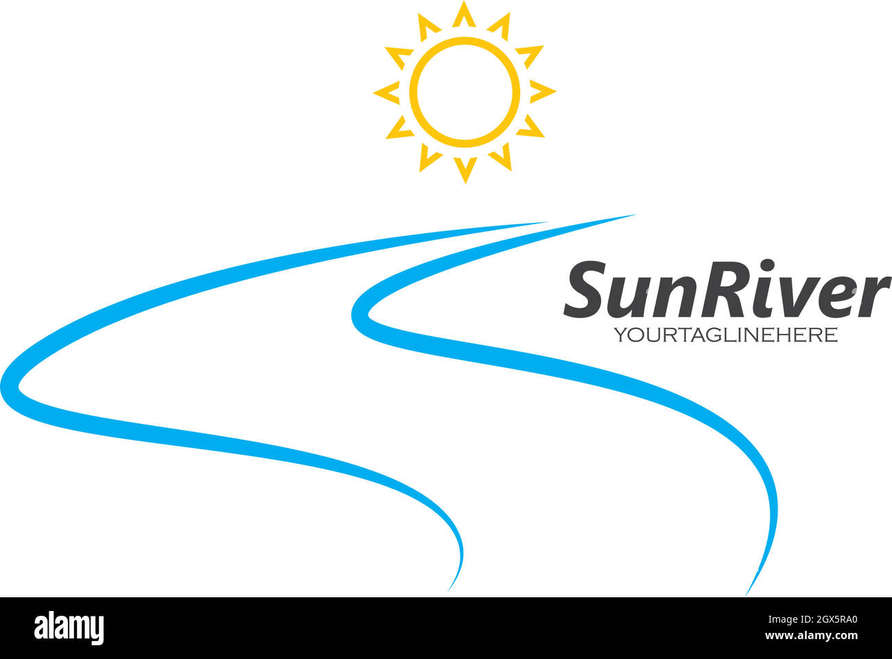 Abbildung des Symbols „Sun River“ Stock Vektor