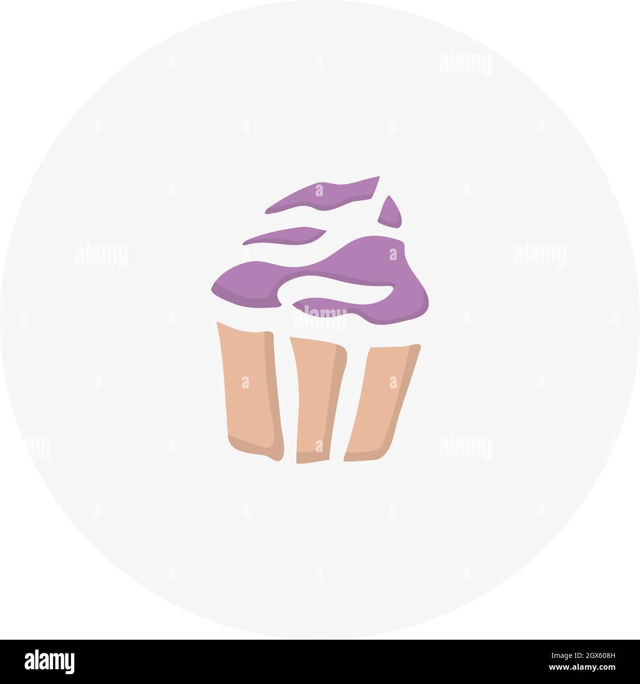 Handgezogener Muffin. Vektordarstellung im Doodle-Stil. Gestaltungselement für Postkarten, Einladungen oder andere Grafik- und Webdesign. Stock Vektor