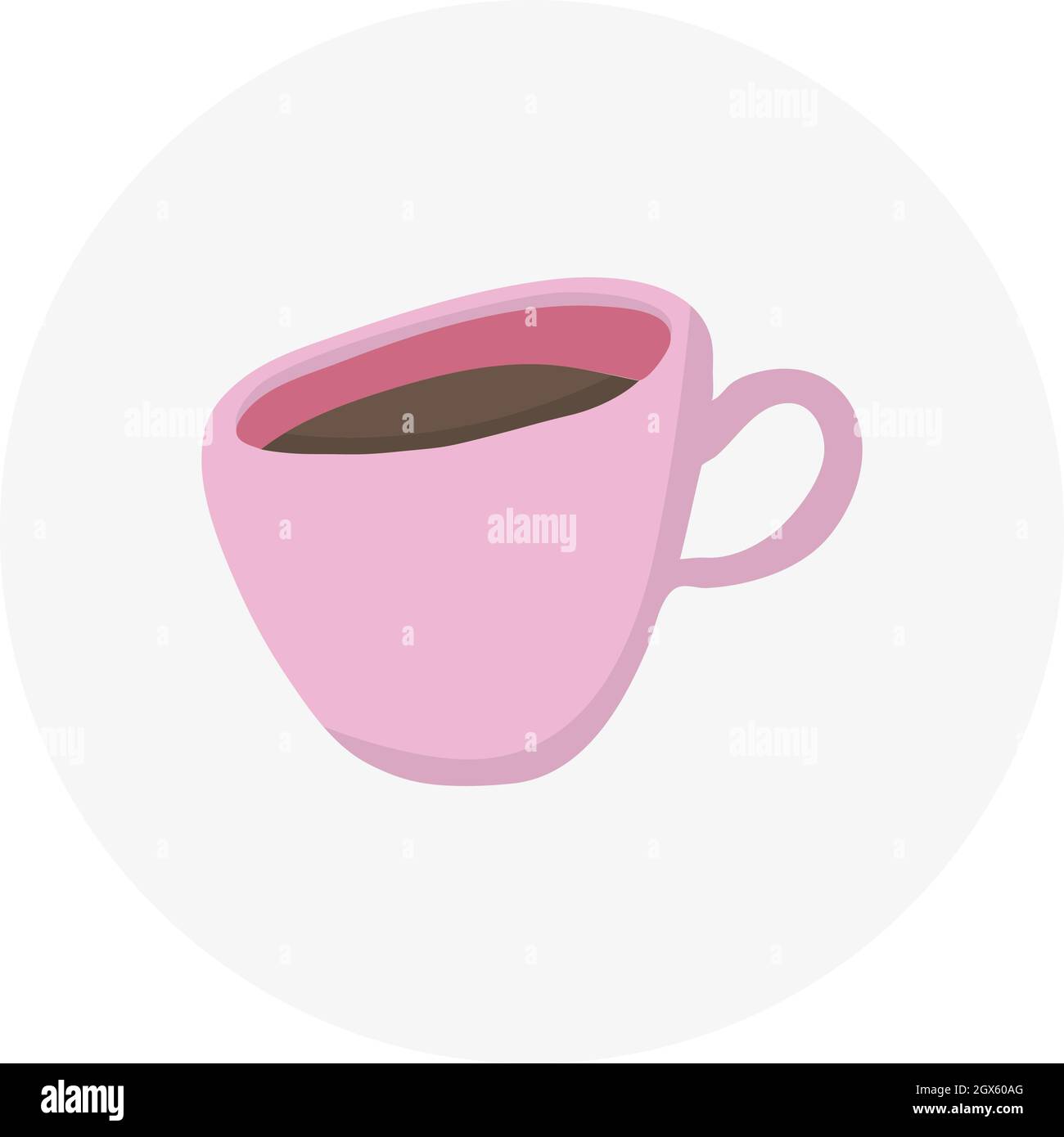 Handgezeichnete Tasse. Vektordarstellung im Doodle-Stil. Gestaltungselement für Postkarten, Einladungen oder andere Grafik- und Webdesign. Stock Vektor