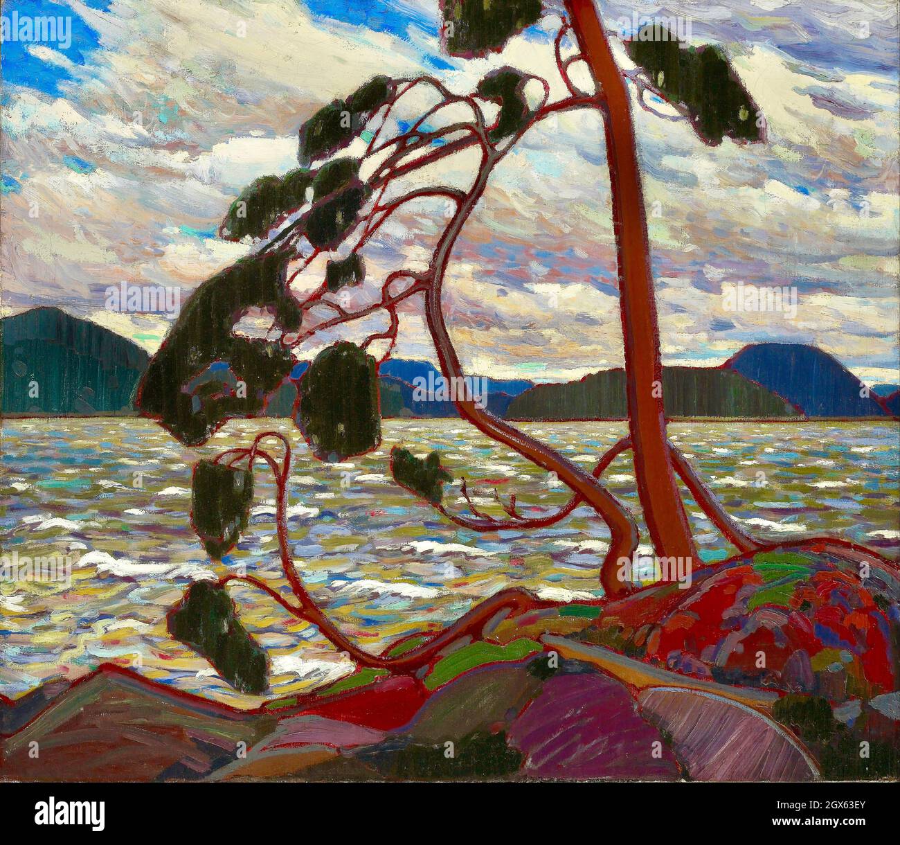 Tom Thomson Artwork - The West Wind - The West Wind ist möglicherweise ein Verweis auf das 1819 Percy Bysshe Shelley Gedicht, Ode an den West Wind - 1917 Stockfoto