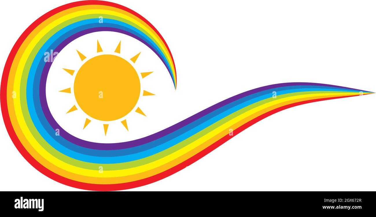 vektorvorlage für das rainbow-Logo-Symbol Stock Vektor