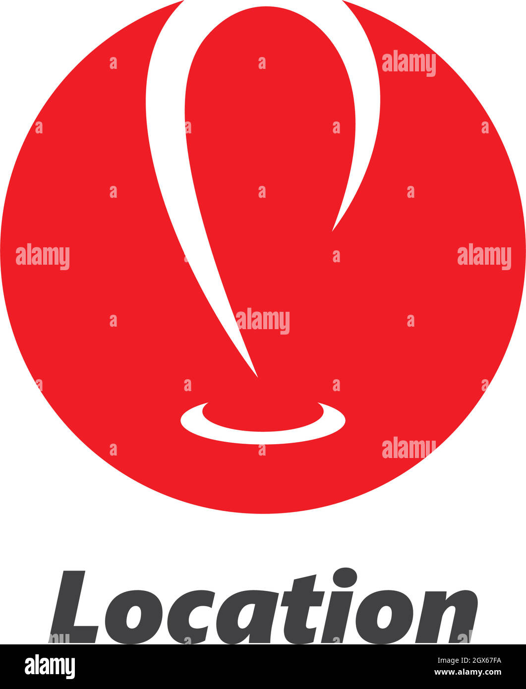 Positionspunkt Logo Vektorgrafik Stock Vektor