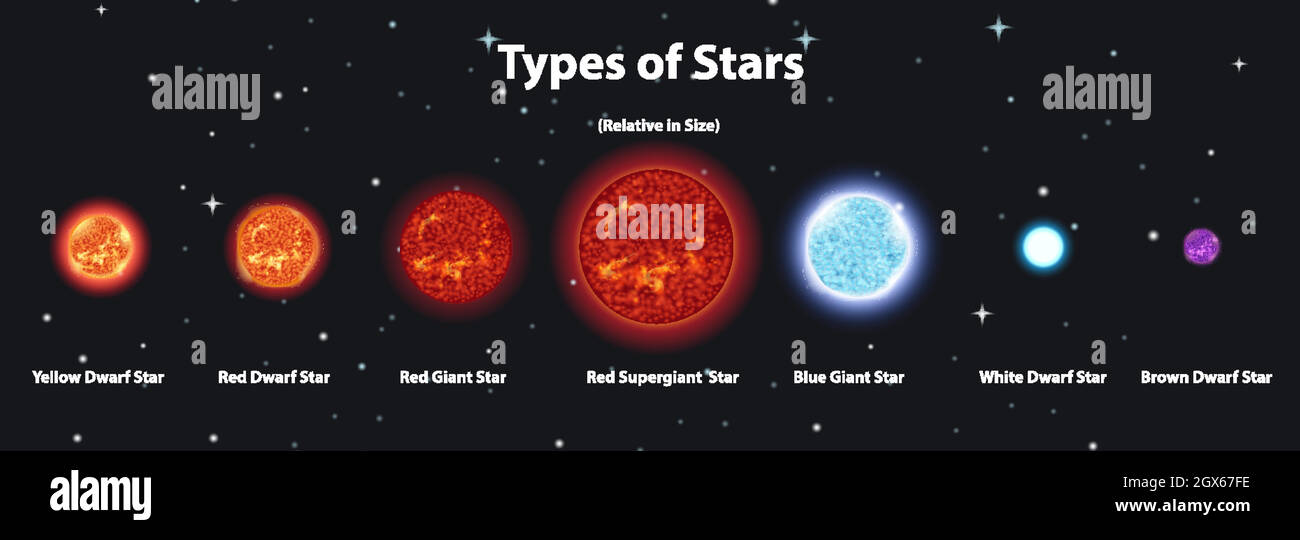 Diagramm mit verschiedenen Planeten im Sonnensystem Stock Vektor