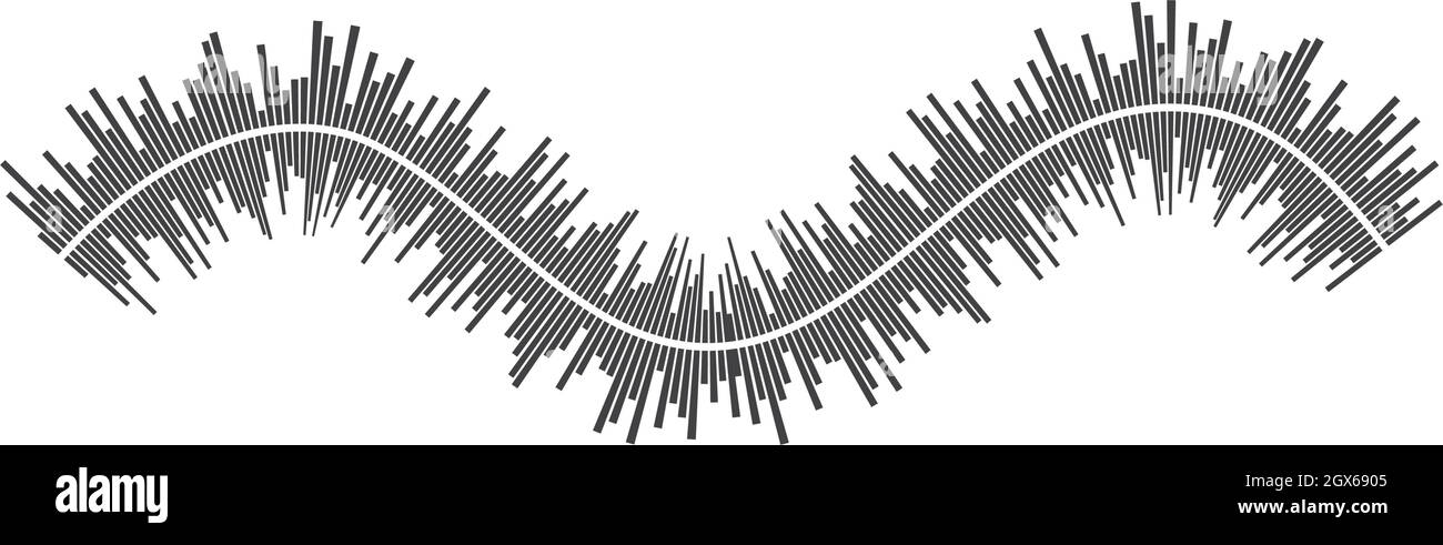 Symbol für Equalizer- und Soundeffekt-Ilustration mit Logo-Vektor Stock Vektor