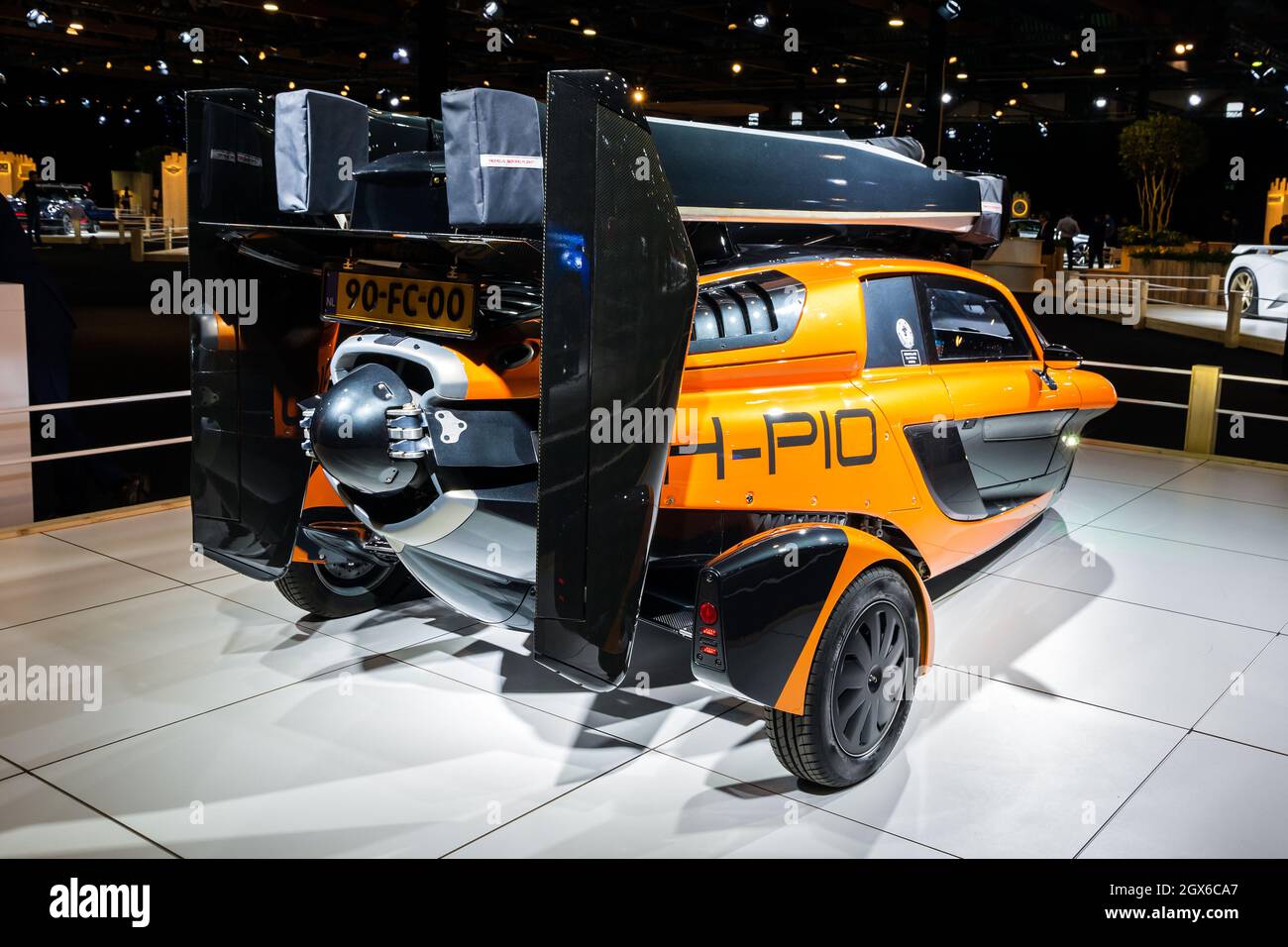 PAL-V Liberty Flying Car wurde auf der Autosalon 2020 Motor Show vorgestellt. Brüssel, Belgien - 9. Januar 2020. Stockfoto