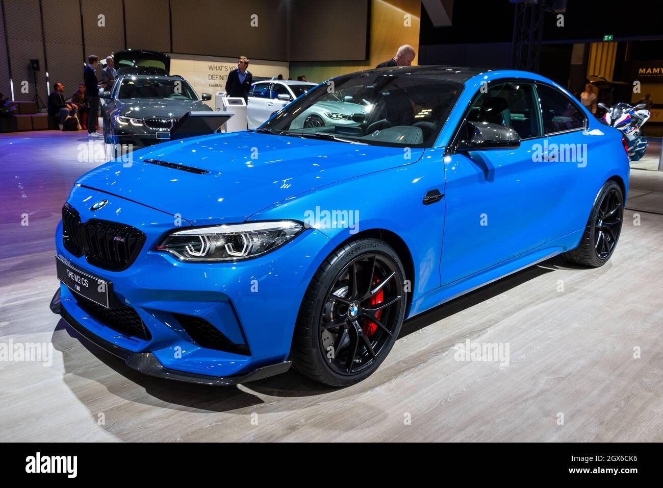 BMW M2 CS auf der Autosalon 2020 Motor Show. Brüssel, Belgien - 9. Januar 2020. Stockfoto