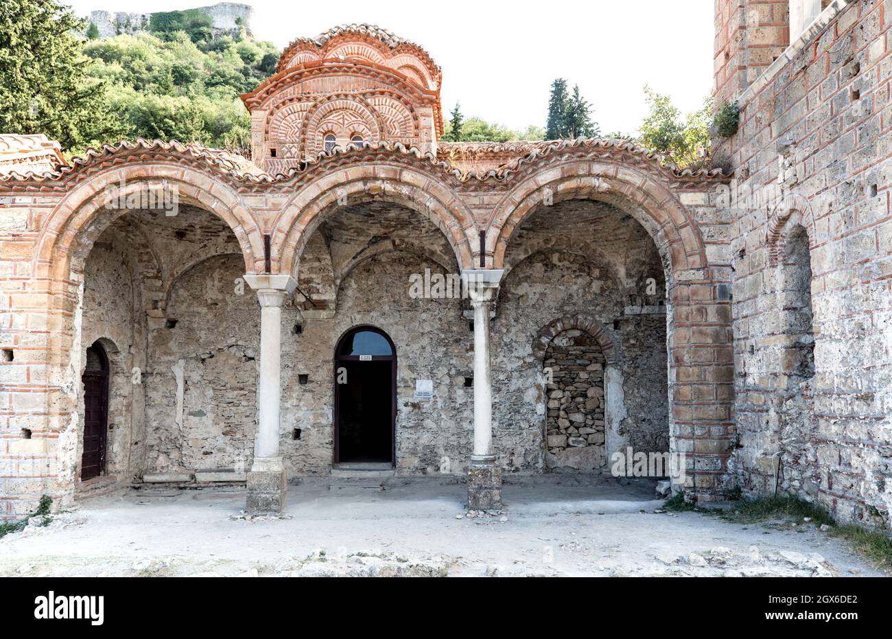 Antike Mystras Byzantinische Stadt Peloponnes Griechenland Stockfoto