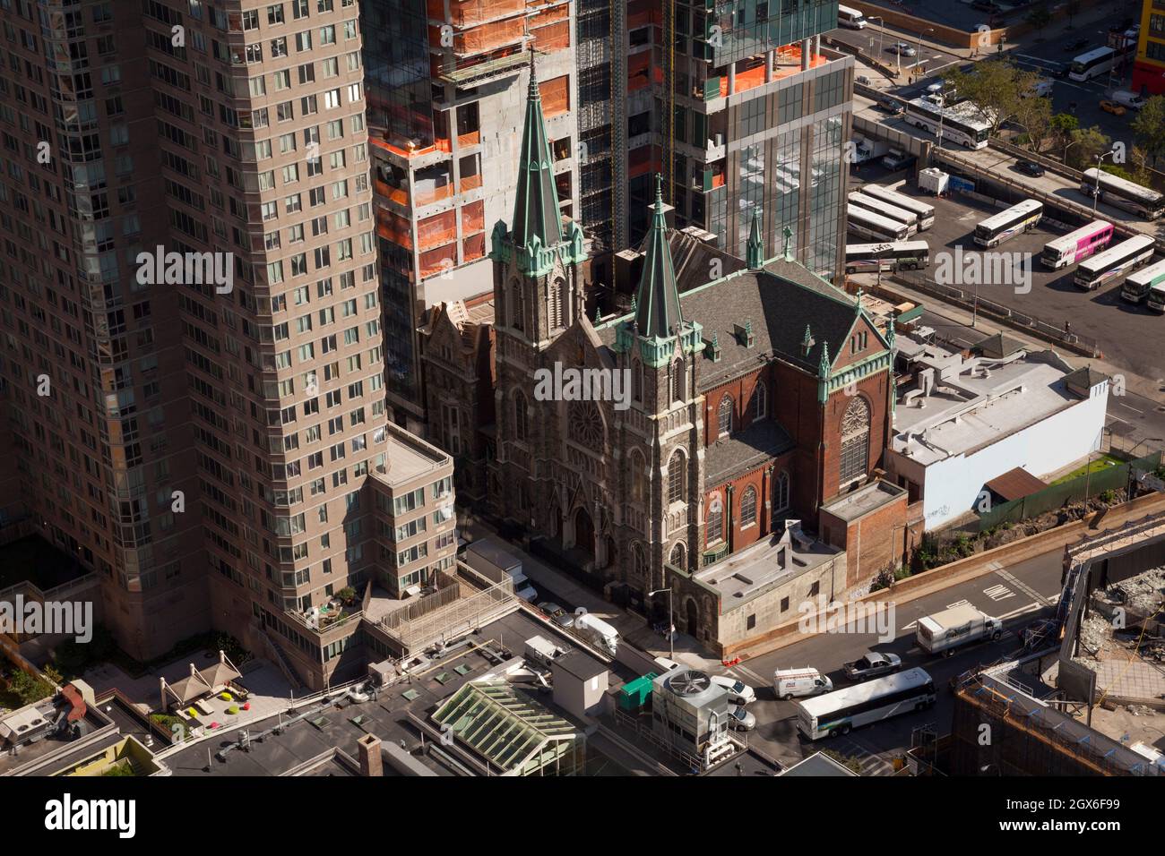 Bilder vom Dach des Westgebäudes der Midtown Stockfoto
