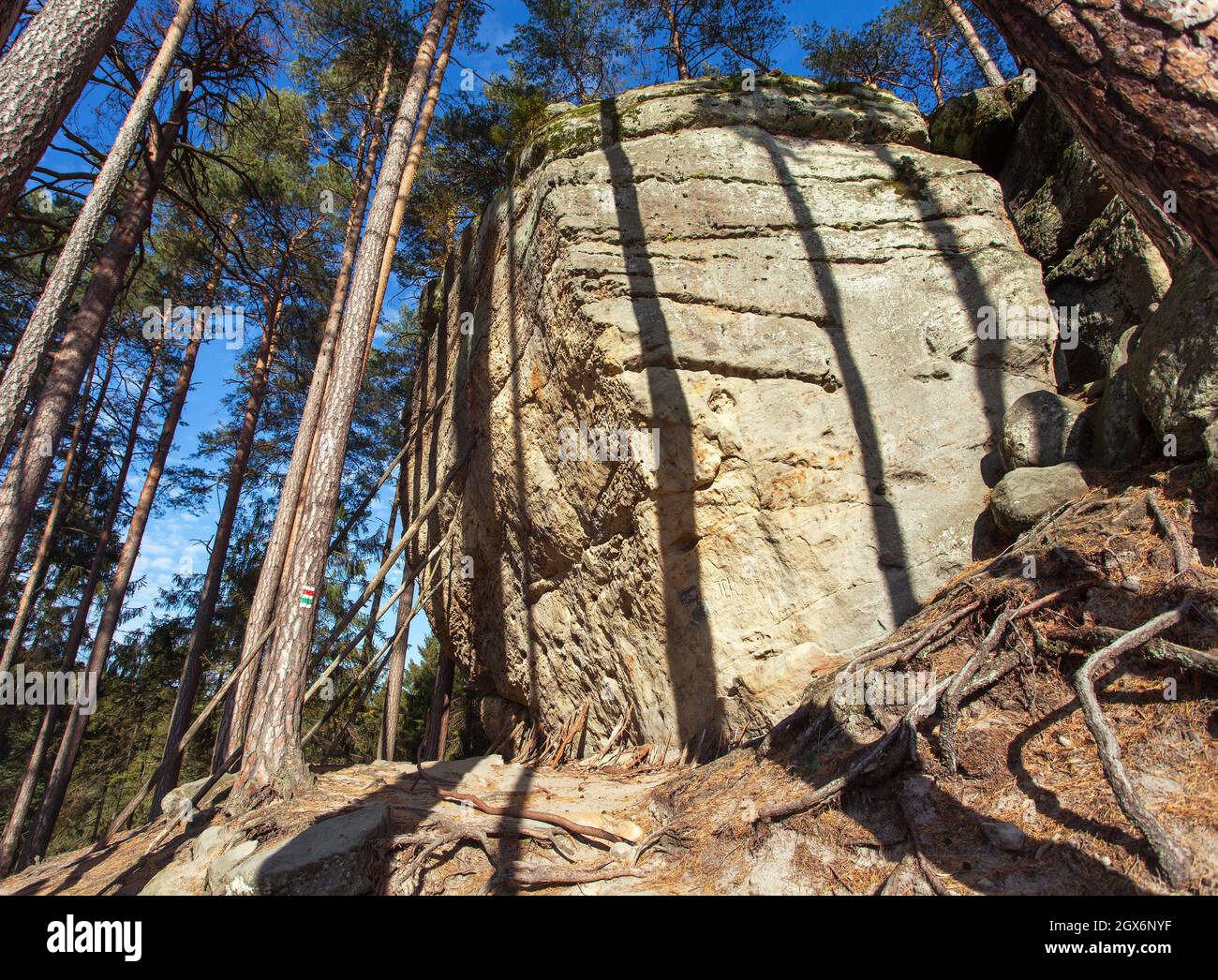 Mastale rockies oder Toulovcovy Mastale Rock City in der Nähe von Prosec Stadt, Sandstein rockies in der Tschechischen Republik Stockfoto