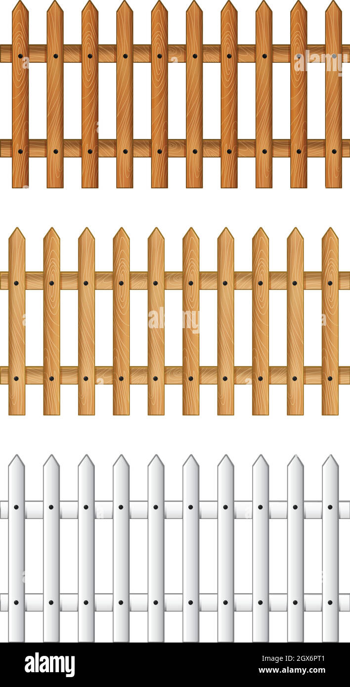 Holzzäune Stock Vektor