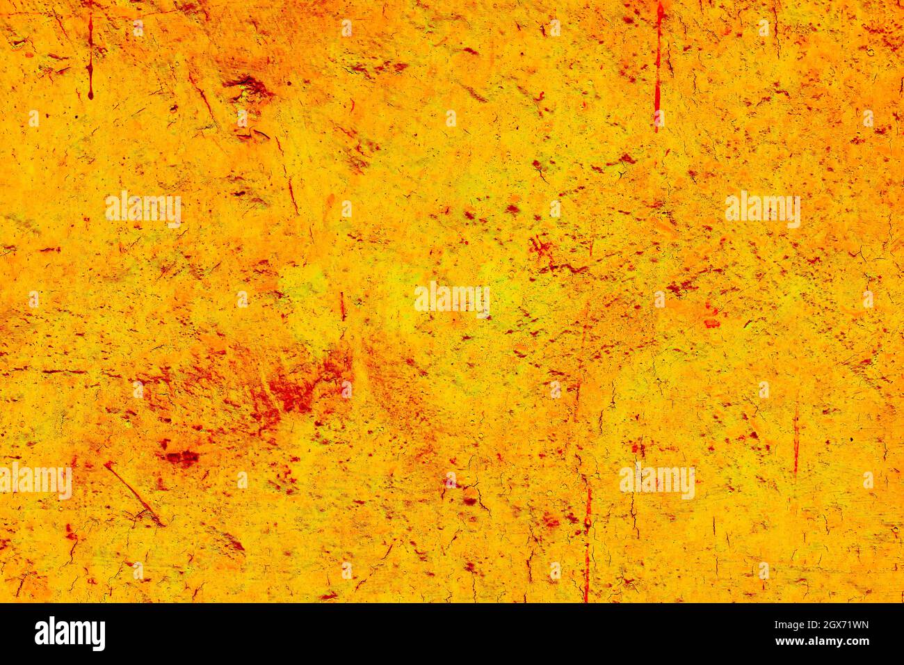 Gelbe und rote Farben verfärben den Hintergrund oder die Textur Stockfoto