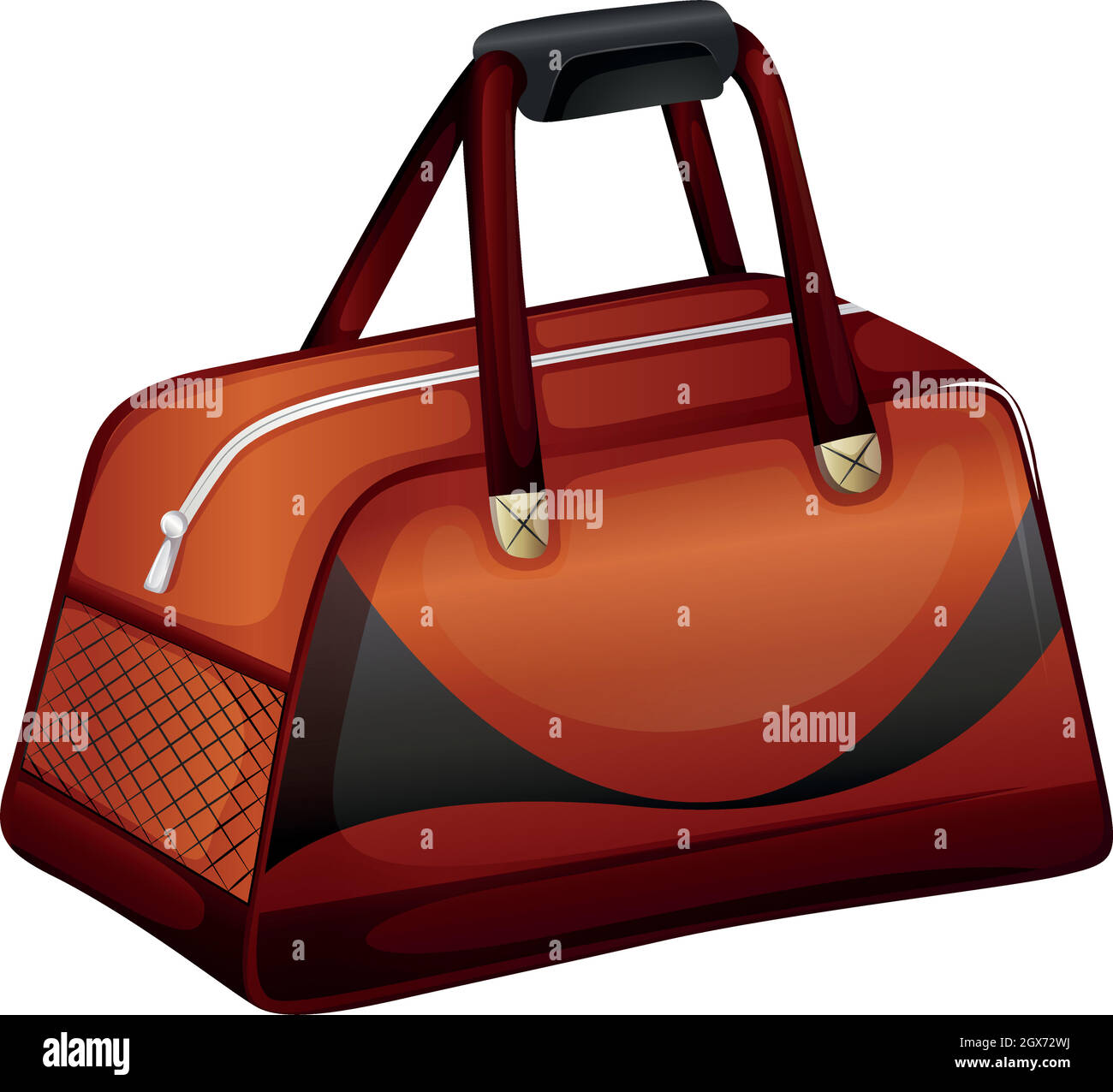 Bowlingtasche in brauner Farbe Stock Vektor