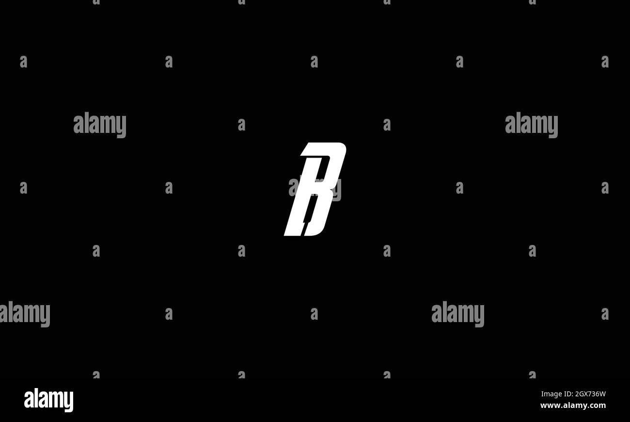 LOGO MIT DEM BUCHSTABEN B UND NEGATIVEM PLATZEFFEKT FÜR DIE ILLUSTRATION Stock Vektor
