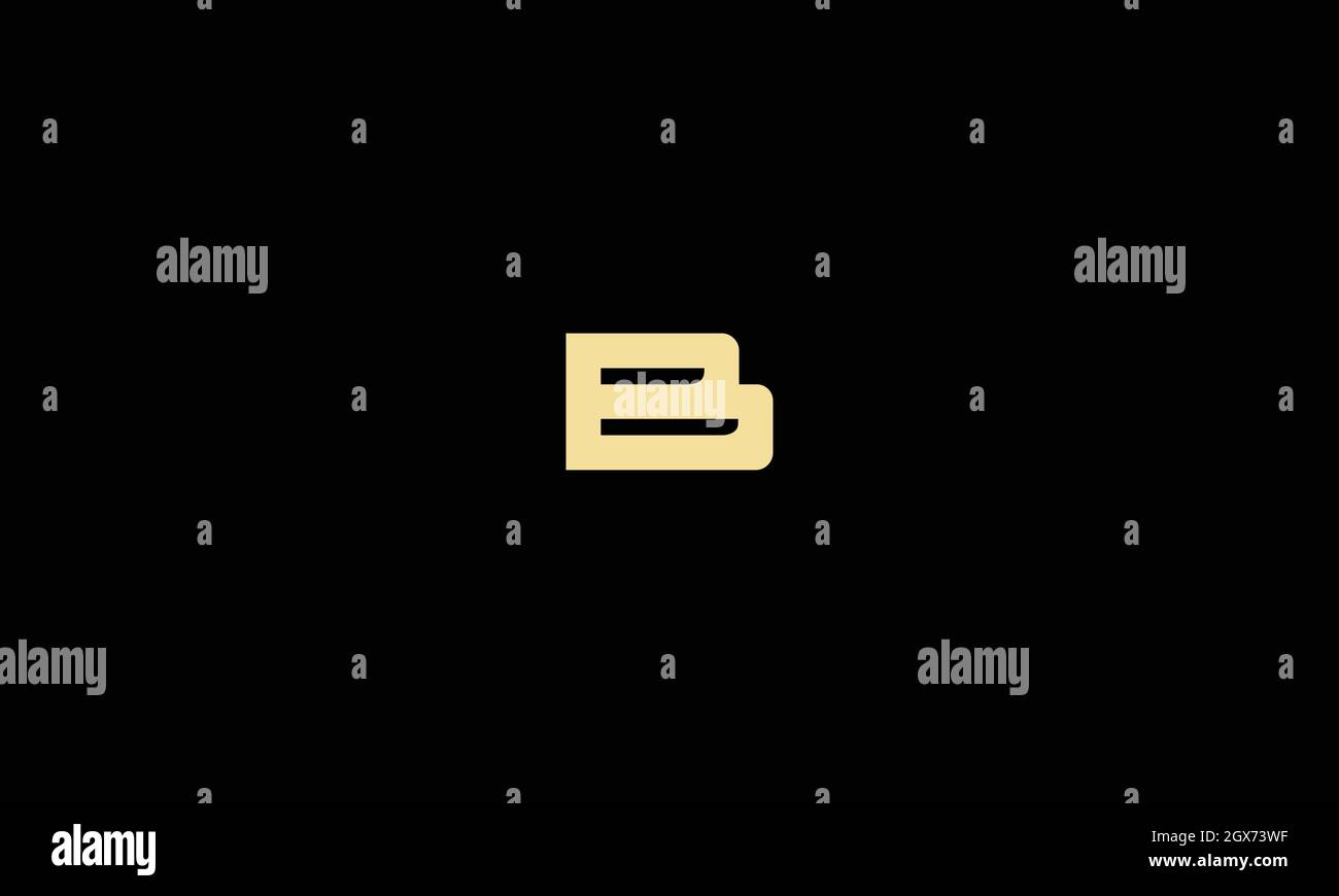 LOGO MIT DEM BUCHSTABEN B UND NEGATIVEM PLATZEFFEKT FÜR DIE ILLUSTRATION Stock Vektor
