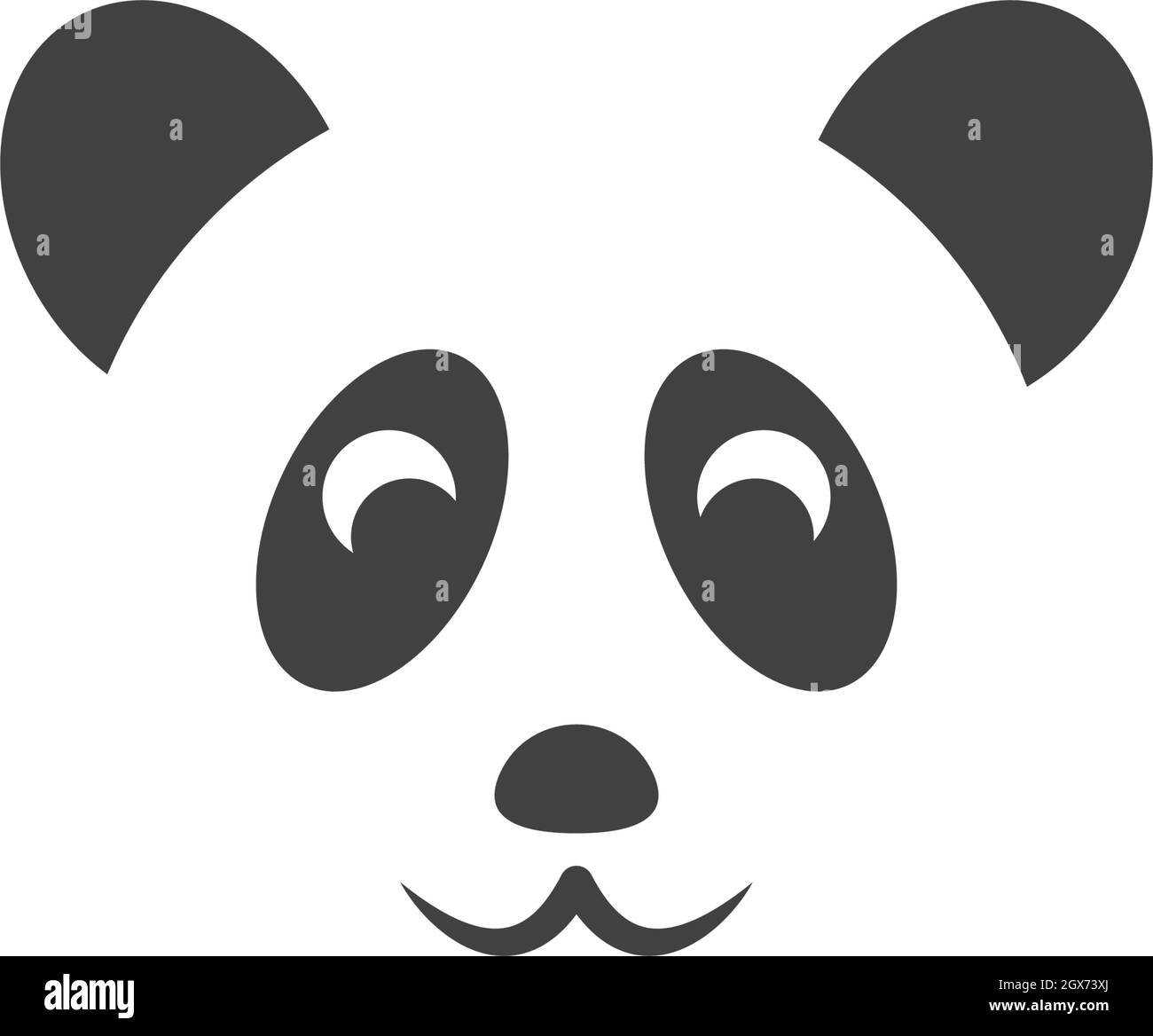 panda Symbol Logo Vektor Illustration Stock Vektor