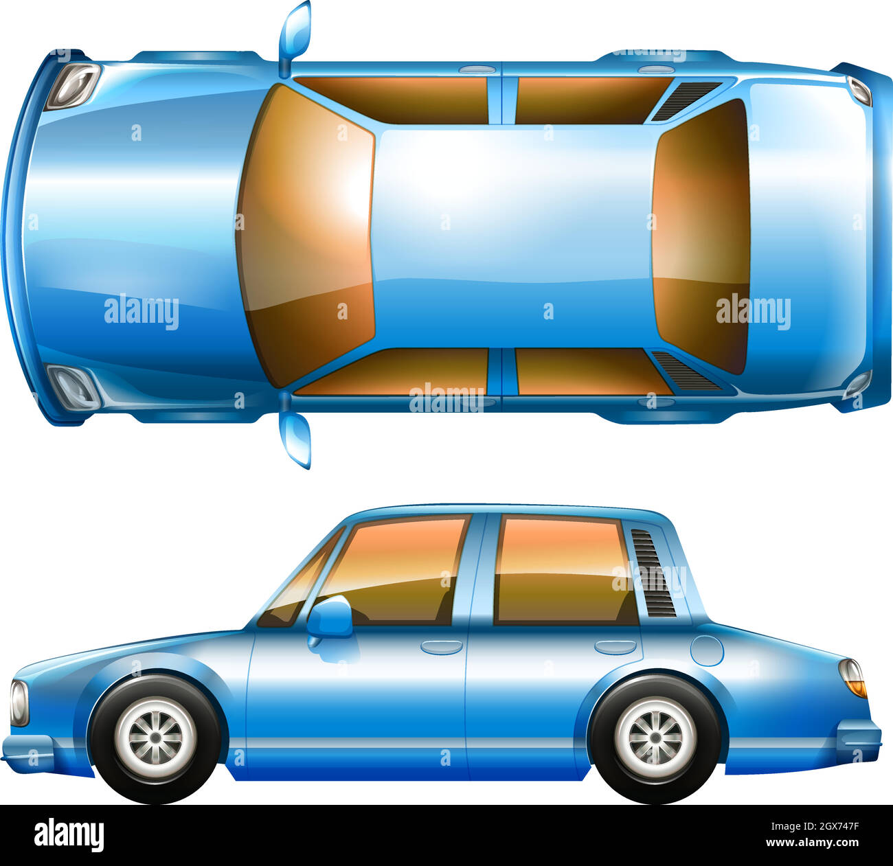 Eine blaue Limousine Stock Vektor