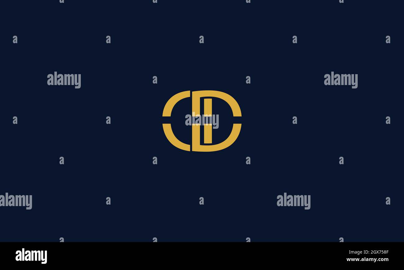 Buchstabe c und d i Logo mit negativem Rauteffekt zur Illustration Stock Vektor
