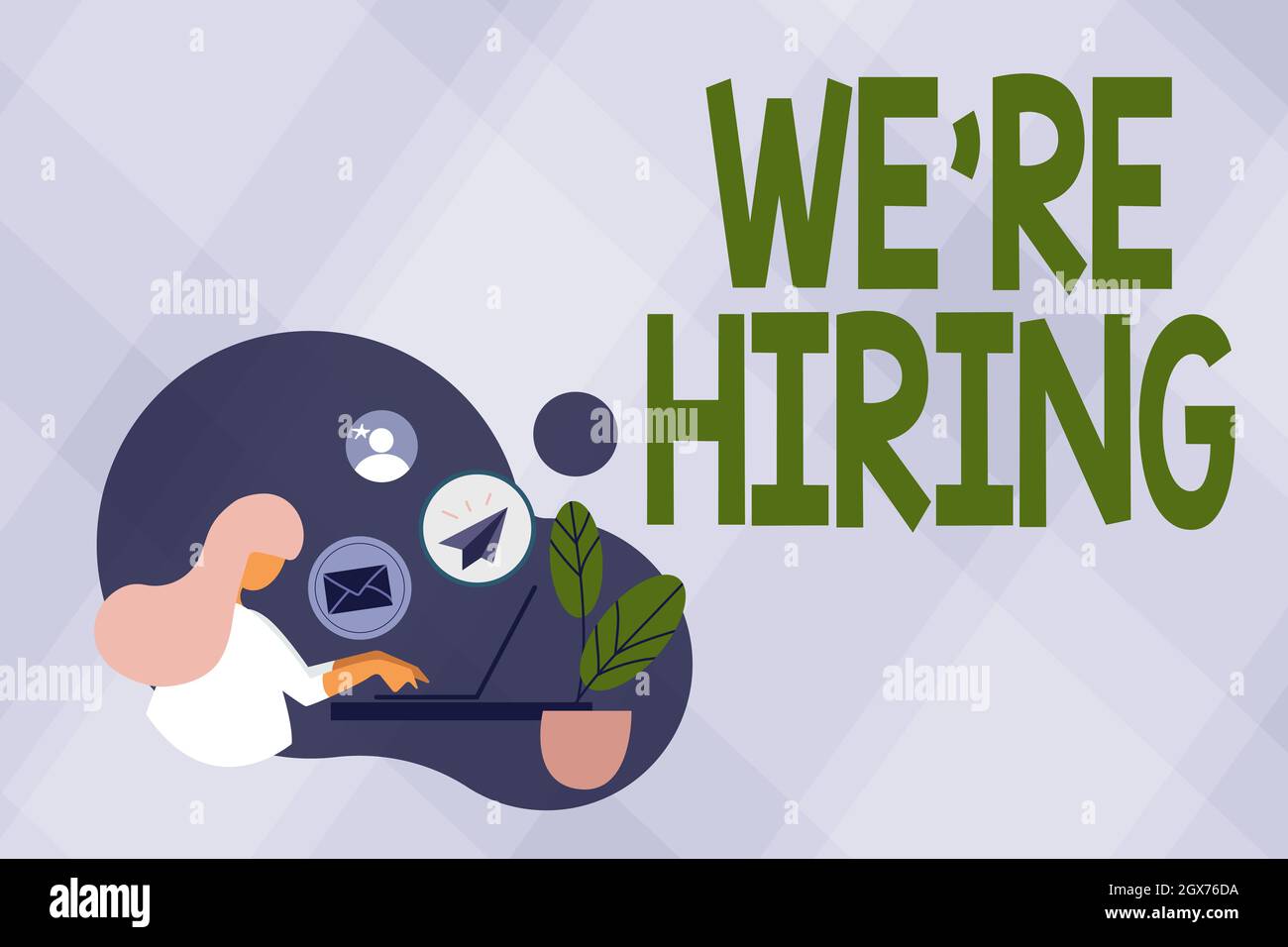Text mit Inspiration We Re Hiring. Wort geschrieben auf vor kurzem beschäftigen jemand oder