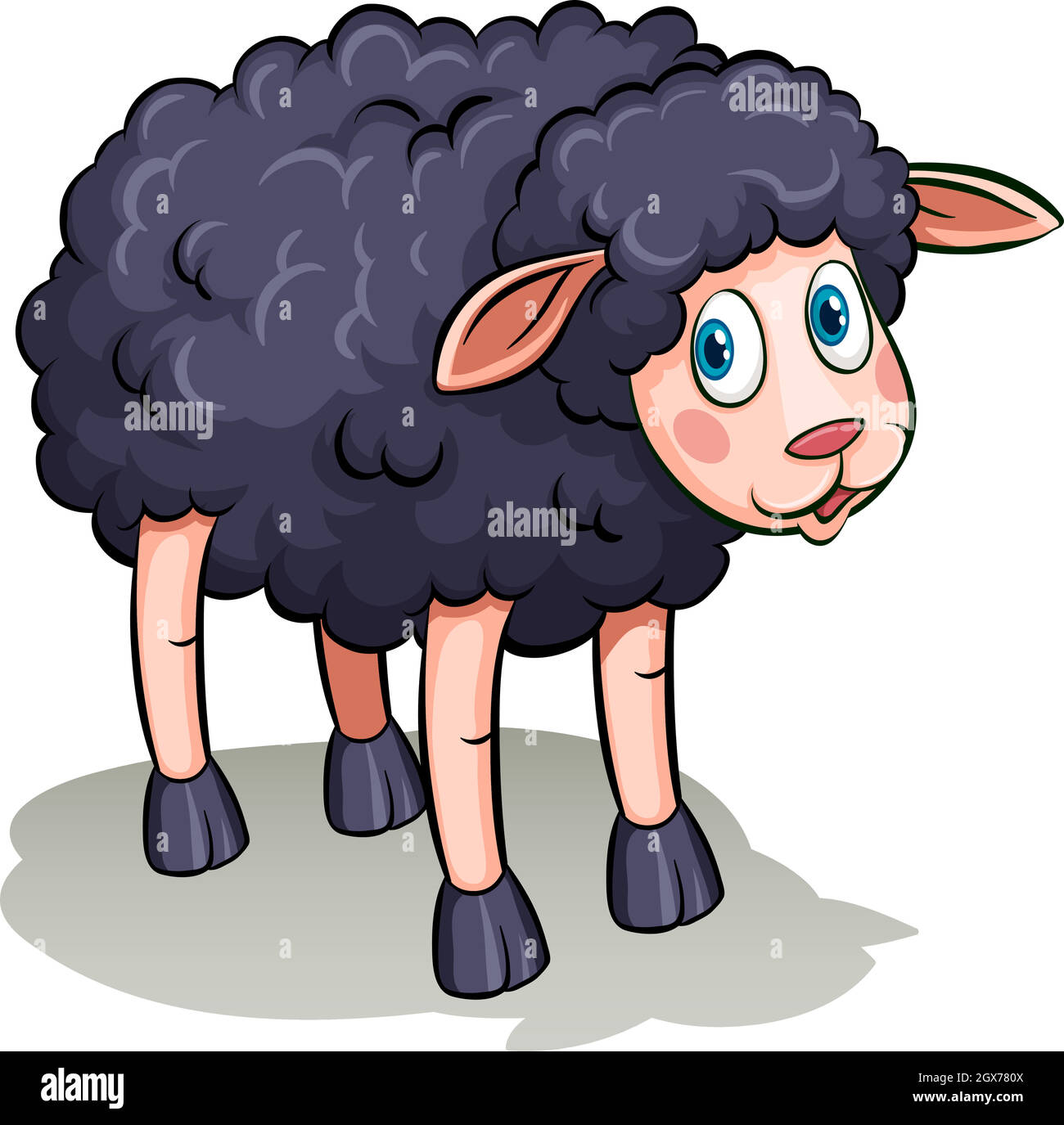 Ein schwarzes Schaf Stock Vektor