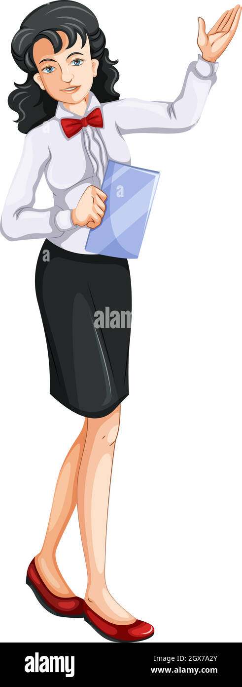Eine weibliche Bedienungspersonal Stock Vektor
