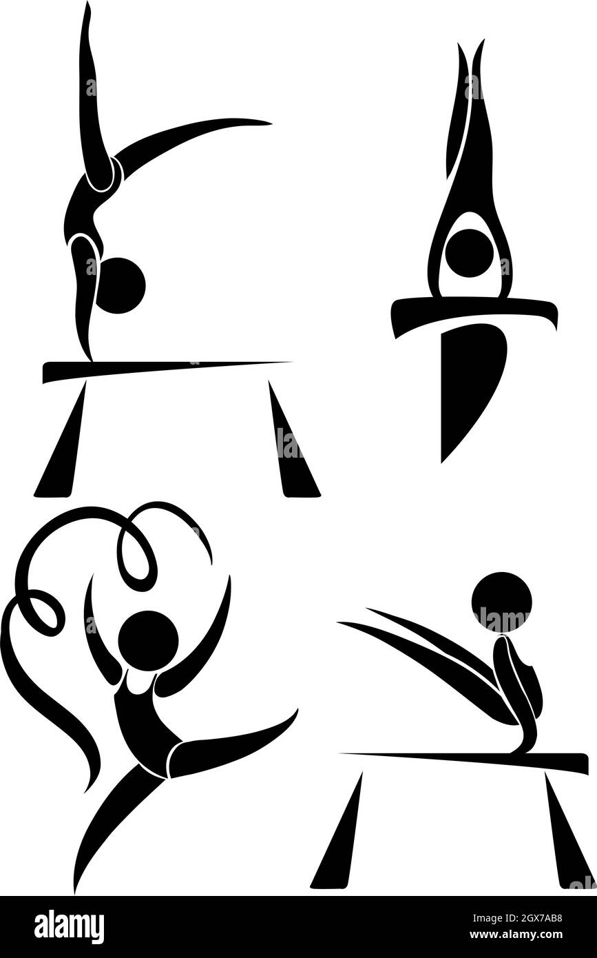 Olympiade Symbole für Gymnastik Stock Vektor