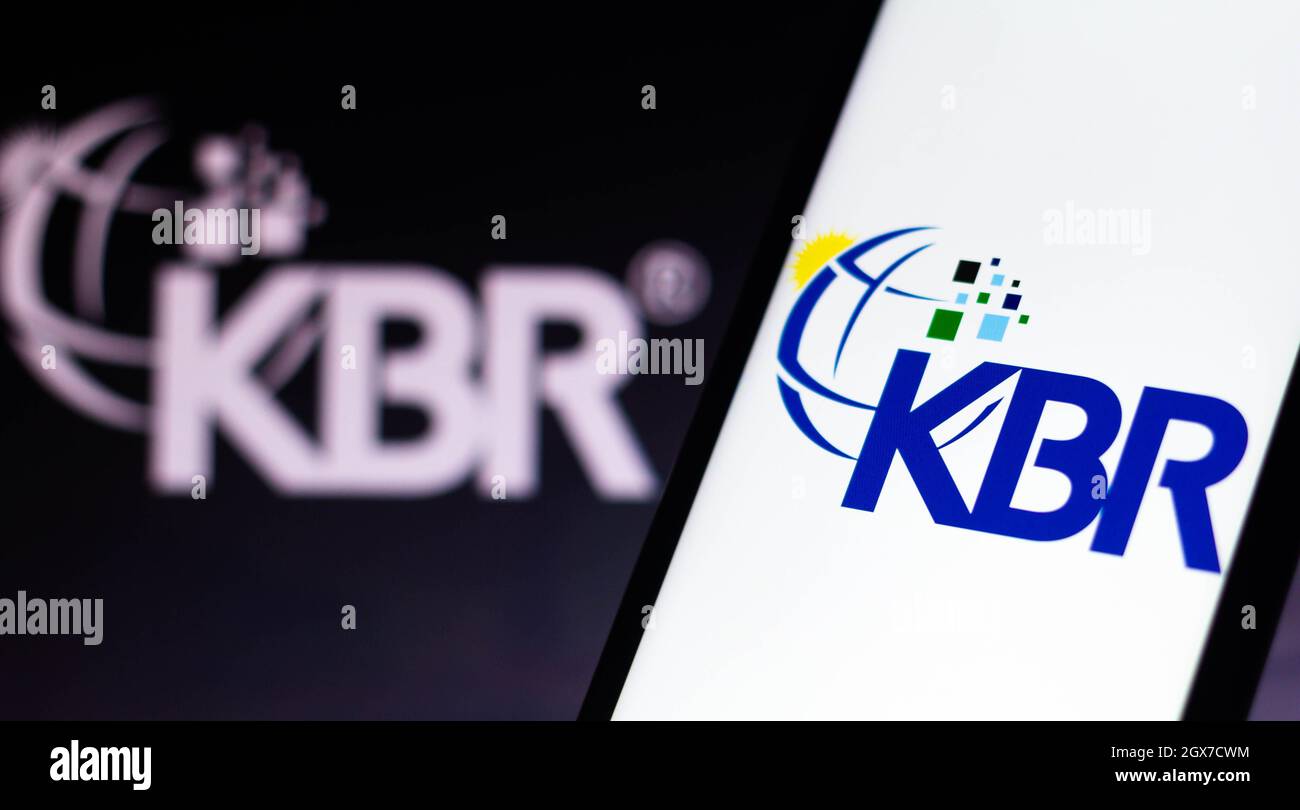 Brasilien. Oktober 2021. In dieser Abbildung wird das Kellogg, Brown and Root (KBR)-Logo auf einem Smartphone angezeigt. Kredit: SOPA Images Limited/Alamy Live Nachrichten Stockfoto