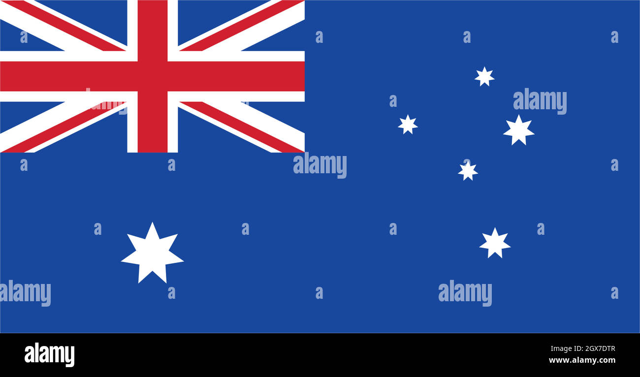 australische Flagge Vektor Symbol Illustration Design Stock Vektor