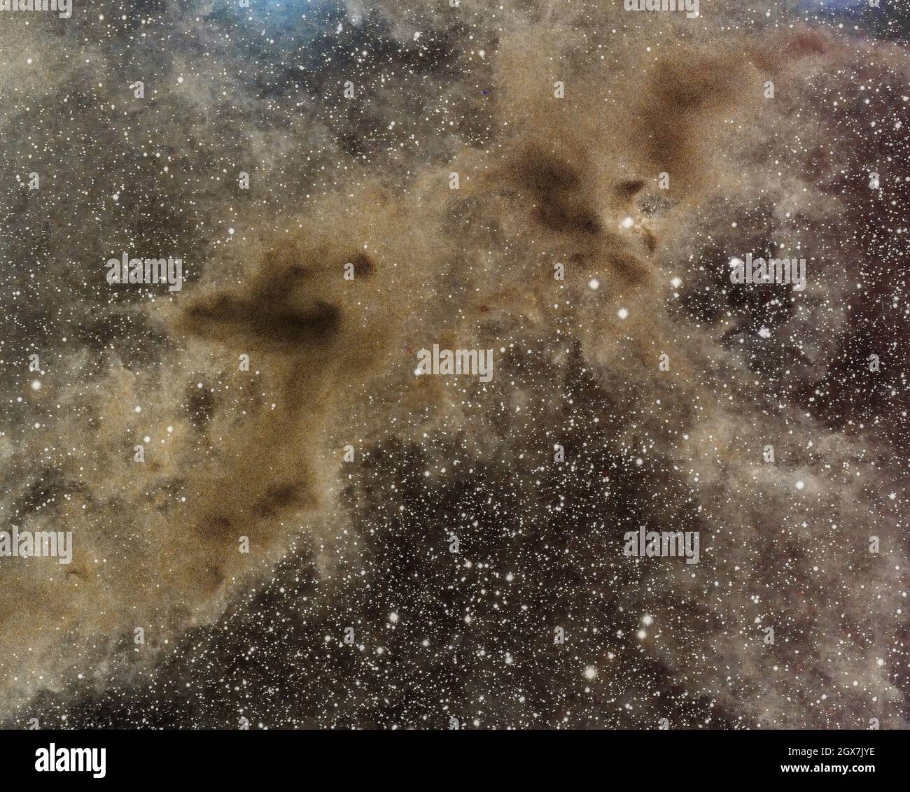 Barnard 228 (auch bekannt als Dunkler Wolf Nebel) ist Teil der Lupus-Molekülwolke. Stockfoto