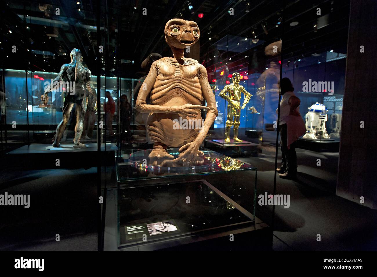 E.T. Charakter in Science Fiction Ausstellung im Academy Museum of Motion Picturs, Los Angeles, Kalifornien Stockfoto