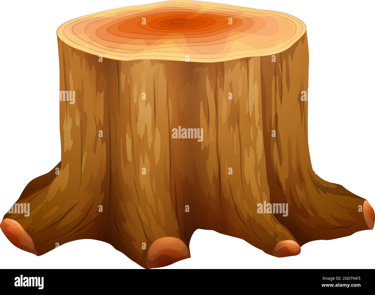 Ein Stumpf eines großen Baumes Stock Vektor