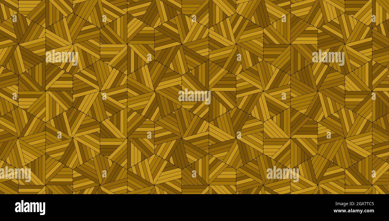 Geometrisches Muster mit Streifen Linien und polygonale Form braun Farbe Holz Hintergrund Webmuster Stock Vektor