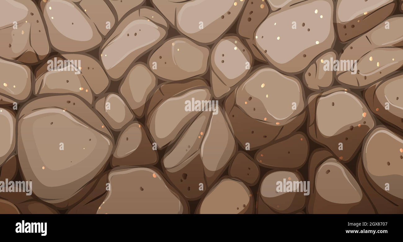 Brauner Steinwall Stock Vektor