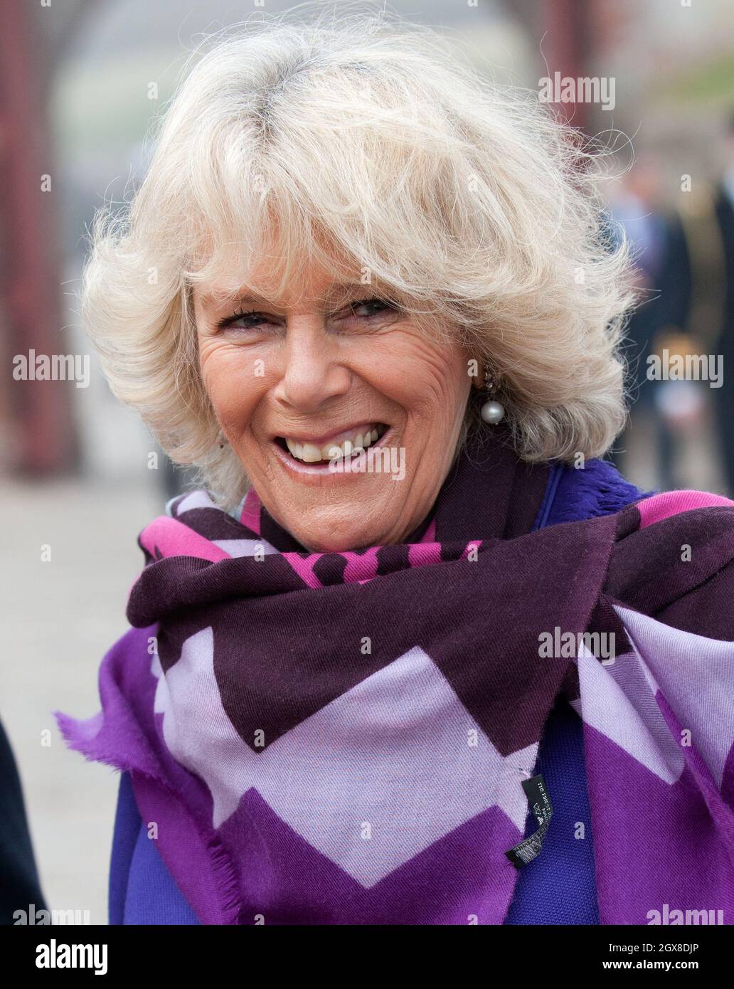 Camilla, Herzogin von Cornwall besucht am 26. März 2012 Schloss Kronborg in Elsinore, Dänemark. Stockfoto