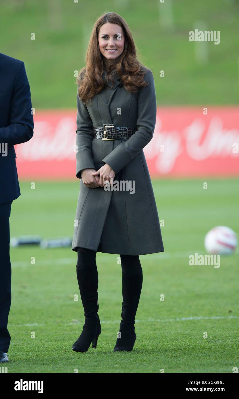 Catherine, Herzogin von Cambridge, nimmt an der offiziellen Eröffnung des National Football Center der Football Association im St. George's Park, Burton-on-Trent, Teil. Stockfoto