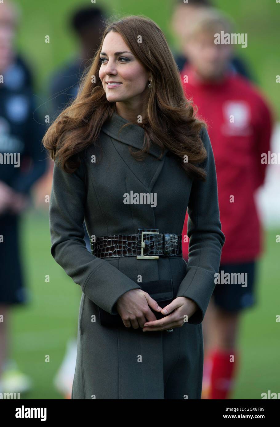 Catherine, Herzogin von Cambridge, nimmt an der offiziellen Eröffnung des National Football Center der Football Association im St. George's Park, Burton-on-Trent, Teil. Stockfoto