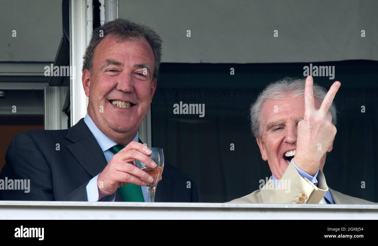 Jeremy Clarkson nimmt am 14. März 2014 am Gold Cup Day beim Cheltenham Festival Teil Stockfoto