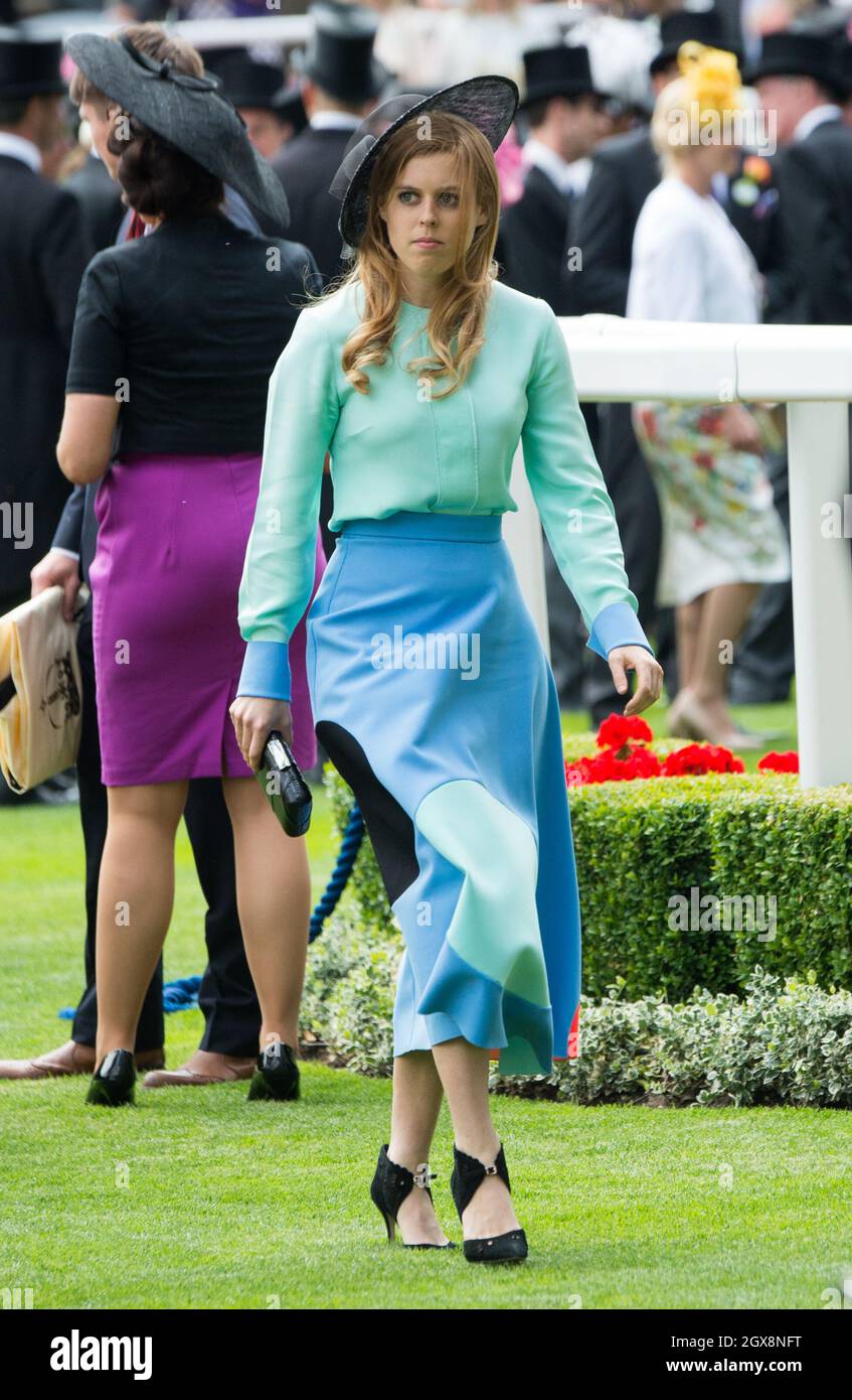 Prinzessin Beatrice nimmt am 16. Juni 2015 am 1. Tag von Royal Ascot Teil. Stockfoto