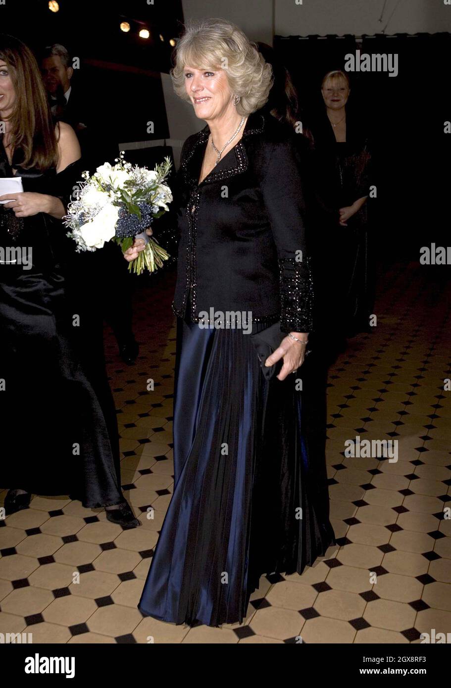 Camilla, Herzogin von Cornwall, kommt zur Weltpremiere der Chroniken von Narnia in der Royal Albert Hall in London, England. Die neue Großleinwand-Adaption von C S Lewis' The Lion, The Witch and the Wardrobe wird zugunsten des Wohlwollenden Fonds für Kino und Fernsehen durchgeführt. Anwar Hussein/allactiondigital.com *** Ortsüberschrift *** Camilla, Herzogin von Cornwall;Prinz Charles, Prinz von Wales Stockfoto