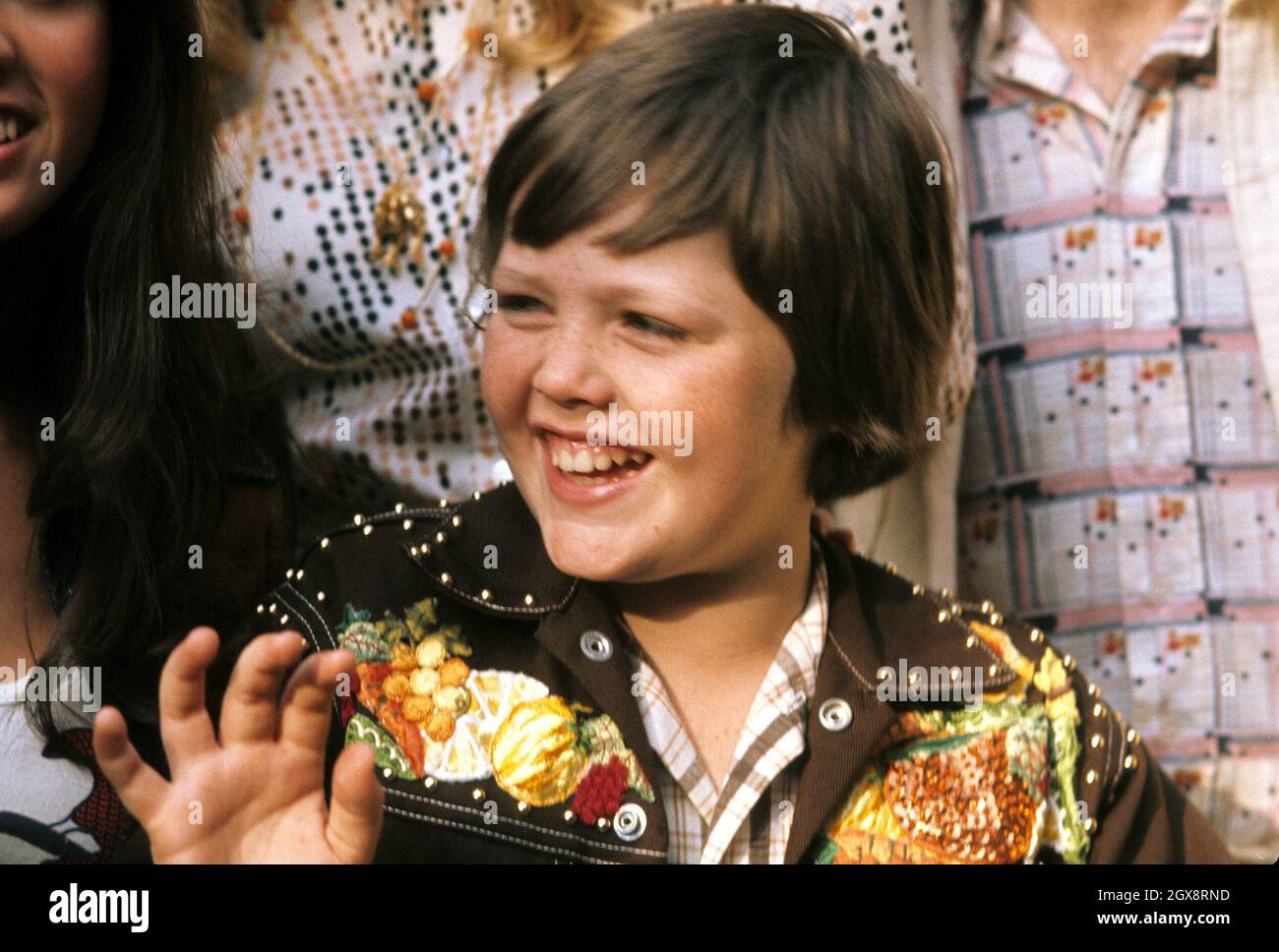 Der kleine Jimmy Osmond, ein „langhaariger Liebhaber aus Liverpool“, war während einer Tournee durch Großbritannien Anfang der 1970er Jahre berühmt. Jimmy ist derzeit einer der Teilnehmer in „I'm a Celebrity... Hol mich hier raus“. Anwar Hussein/allactiondigital.com Stockfoto